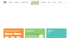 Desktop Screenshot of hotelbacher.at