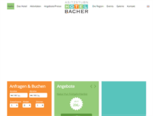 Tablet Screenshot of hotelbacher.at